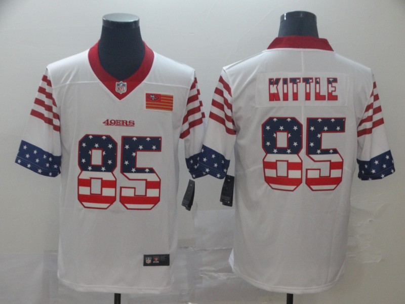 Men's San Francisco 49ers George Kittle #85 White Team Jersey